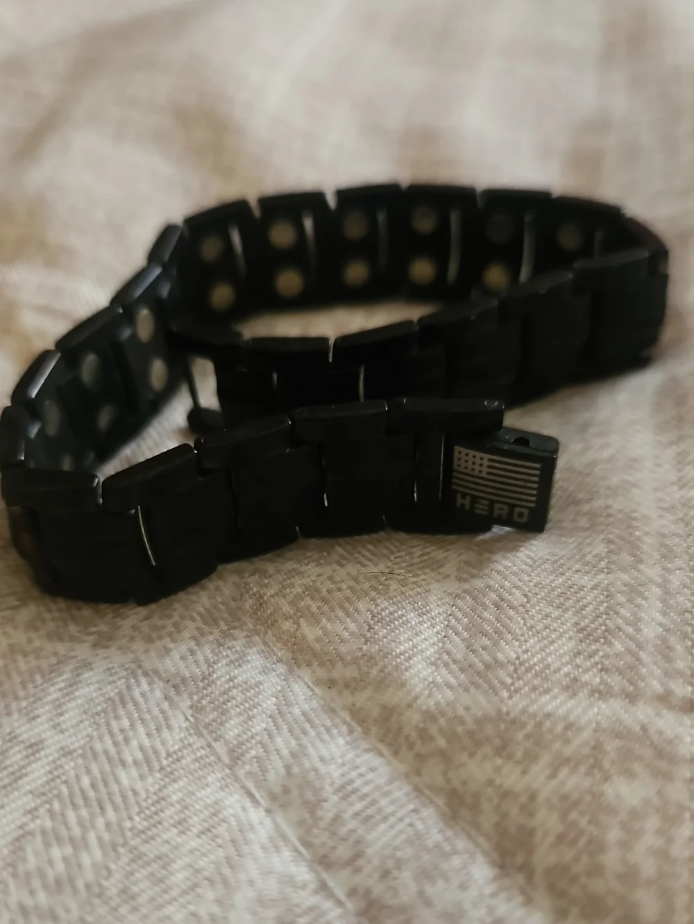 Black Stainless Steel Link Bracelet for Men